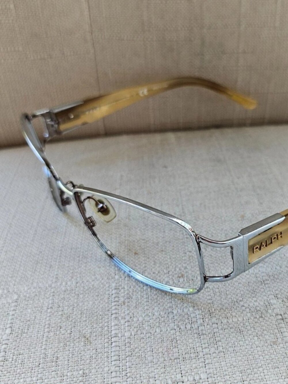 Ralph Lauen Women Eyeglasses Frame Silver Tone Metal Eyewear RA4023 Glasses